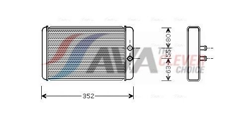FTA6265 AVA Радіатор опалювача салону